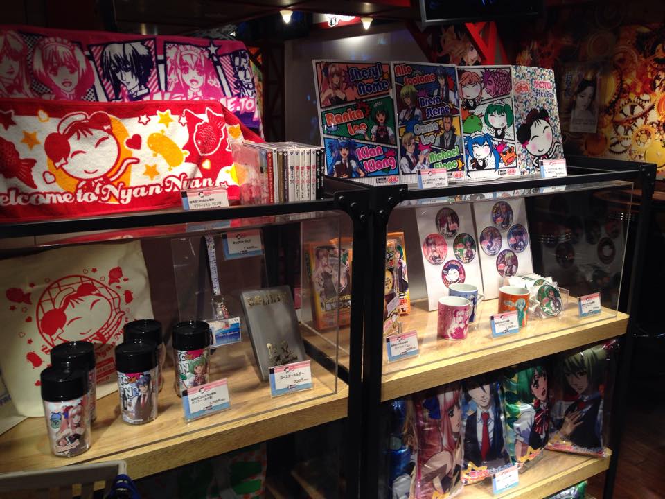 Merchandise at Characro Cafe feat. Macross Frontier store Ikebukuro