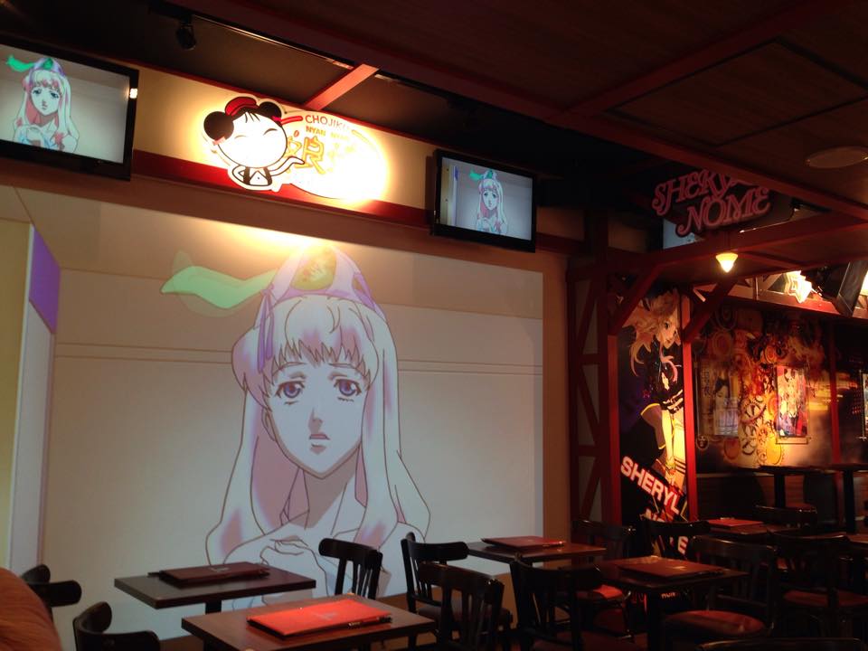 Characro Cafe Feat. Macross Frontier Ikebukuro anime interior 