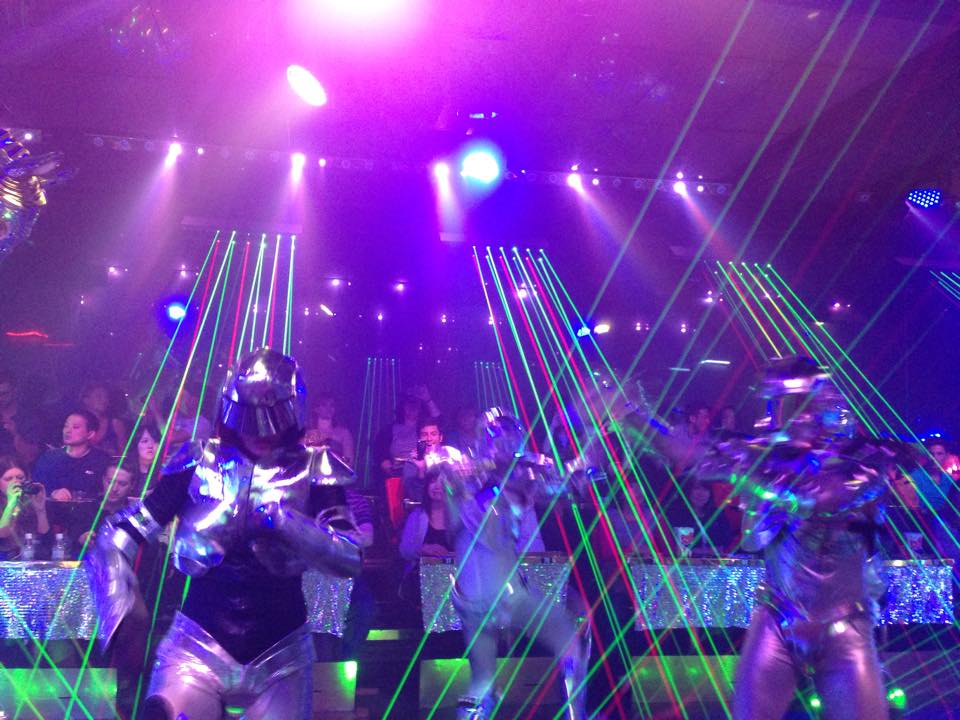 Robot dancers and lasers at Robot Restaurant