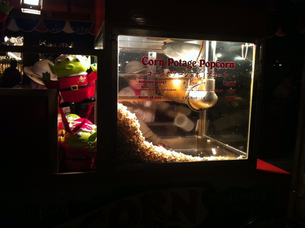 Corn potage popcorn with souvenir bucket at TDR 