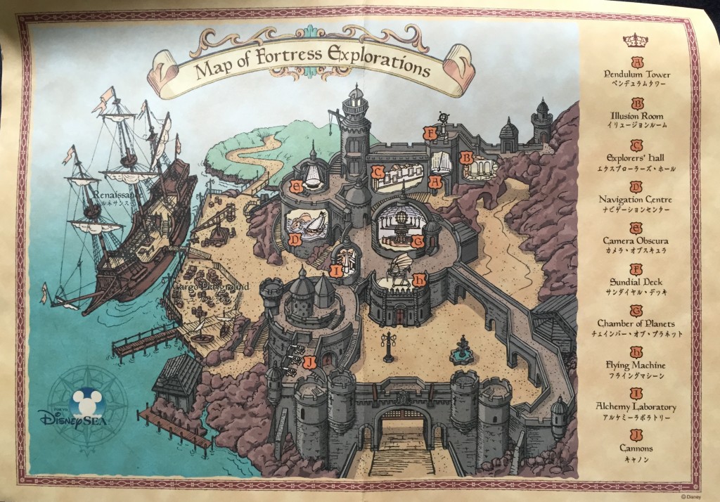 TDR Fortress Explorations Map