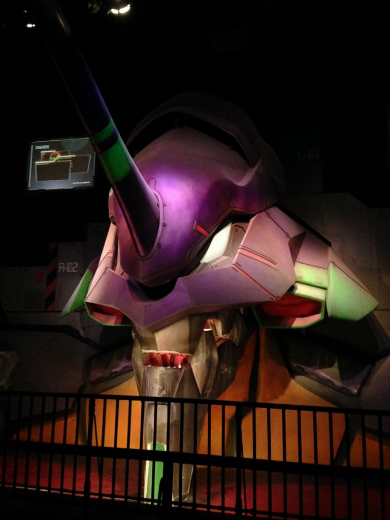 Life-sized head of Eva-01 Eva World Mt Fuji