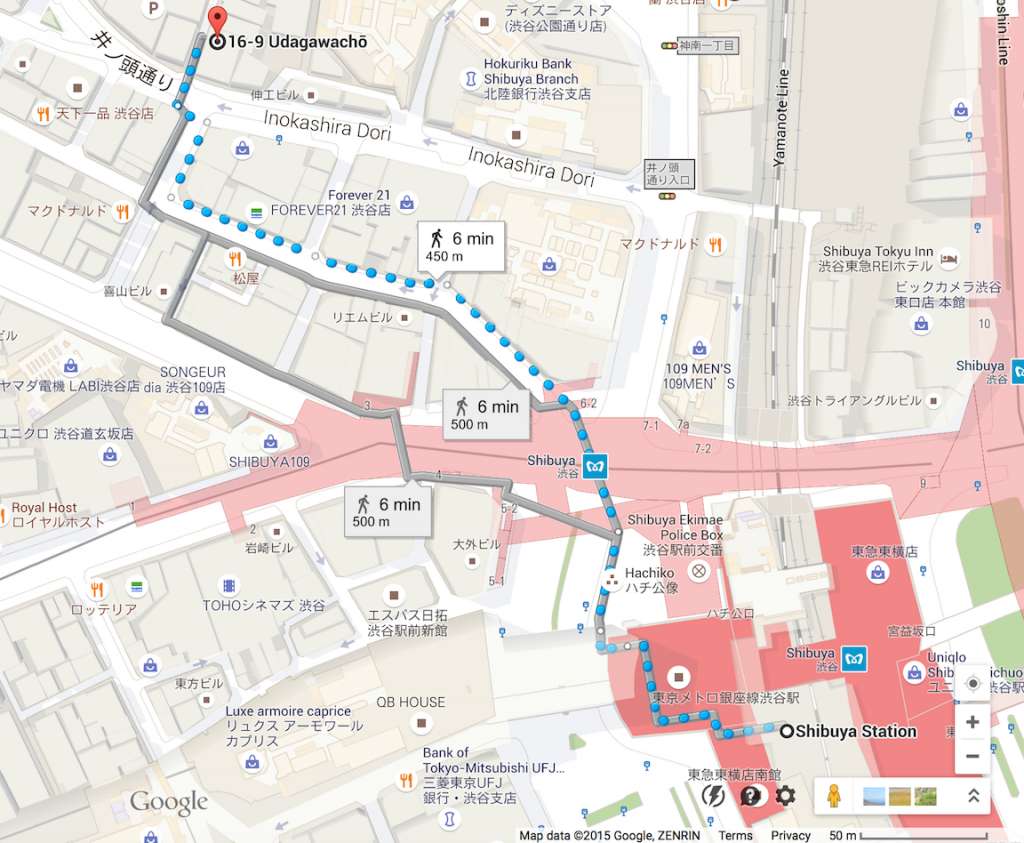Directions for Alice in Dancing World Tokyo