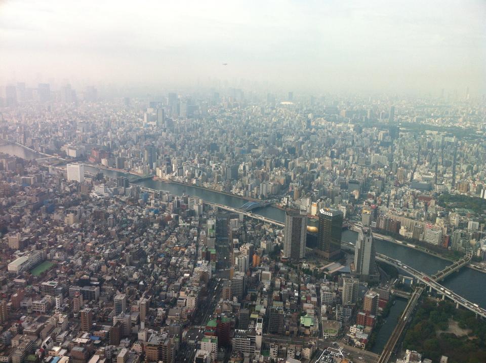 View from Tokyo Skytree 350 metres