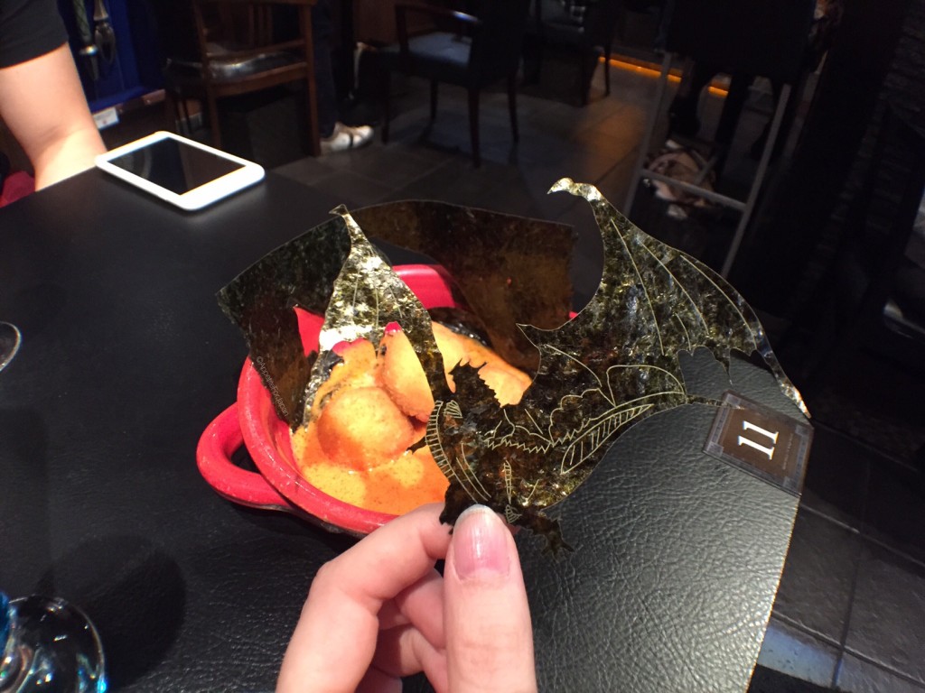 Eorzea Cafe Bahamut's fried chees like earth shaker seaweed dragon