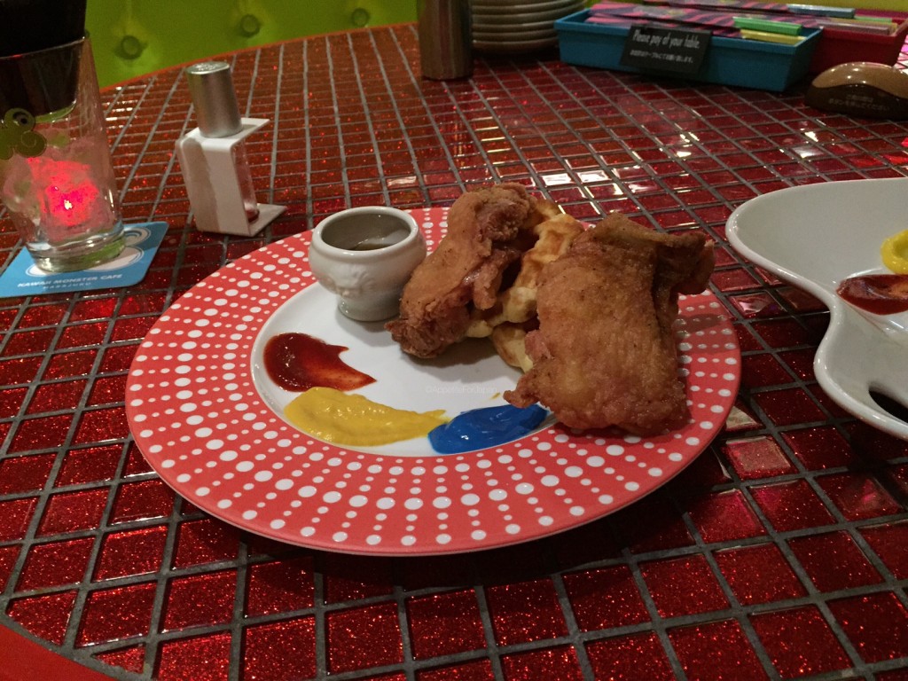 Chicken and Waffles at Kawaii Monster Cafe Harajuku