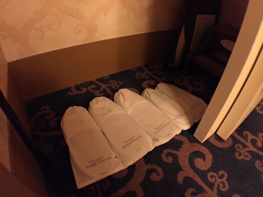 Slippers at Tokyo DisneySea Hotel MiraCosta