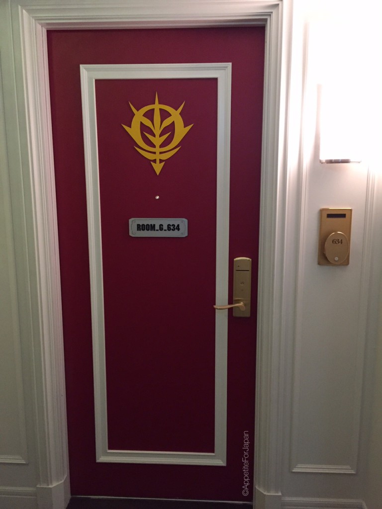 Gundam themed hotel room in Tokyo