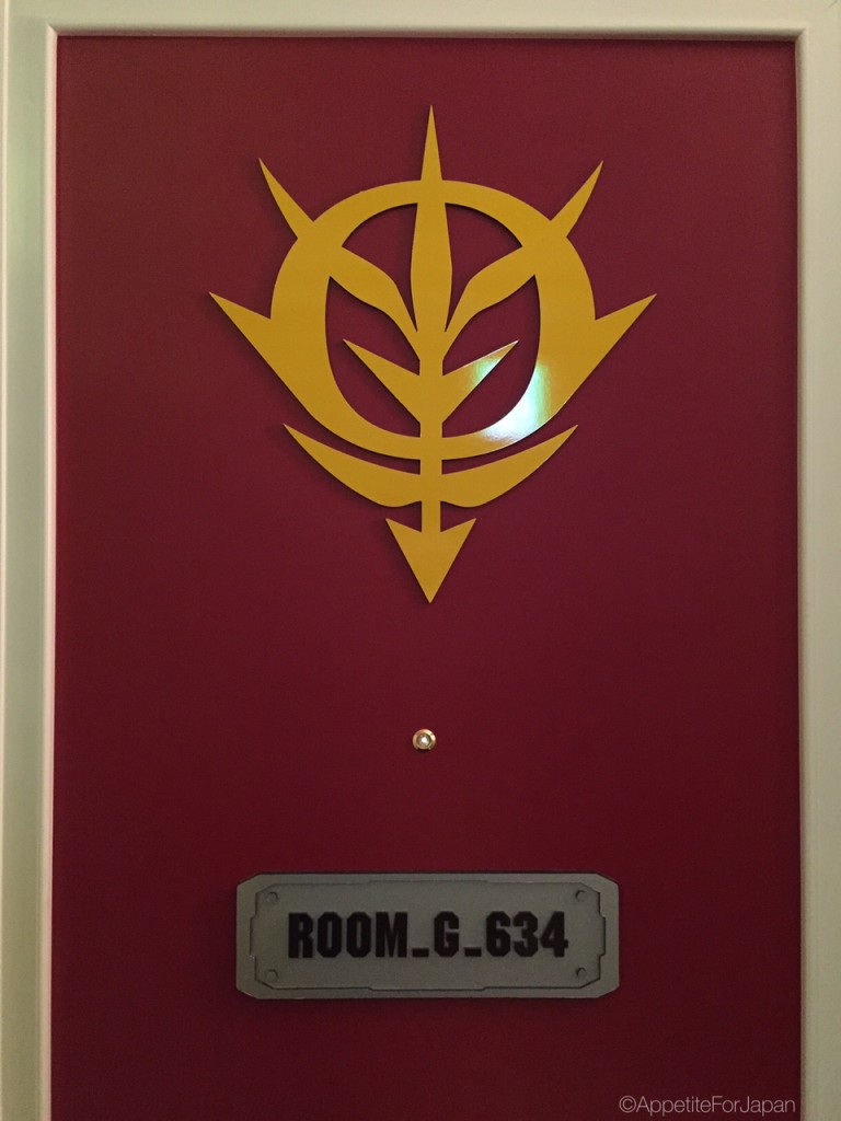 Gundam themed hotel room in Tokyo