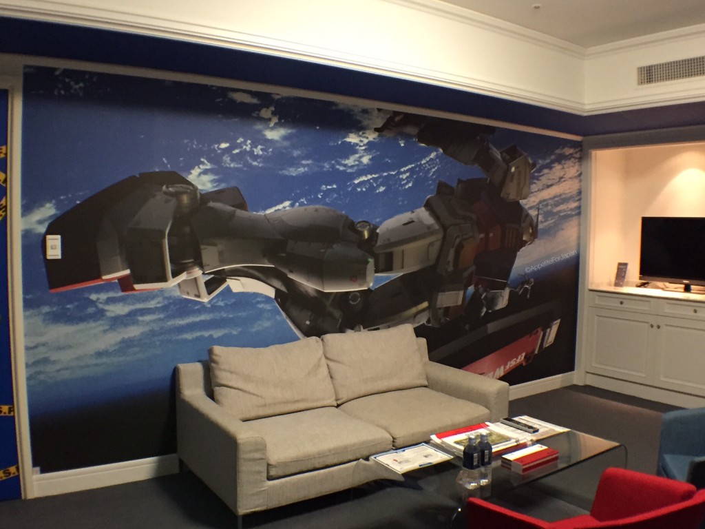 Gundam themed hotel room in Tokyo