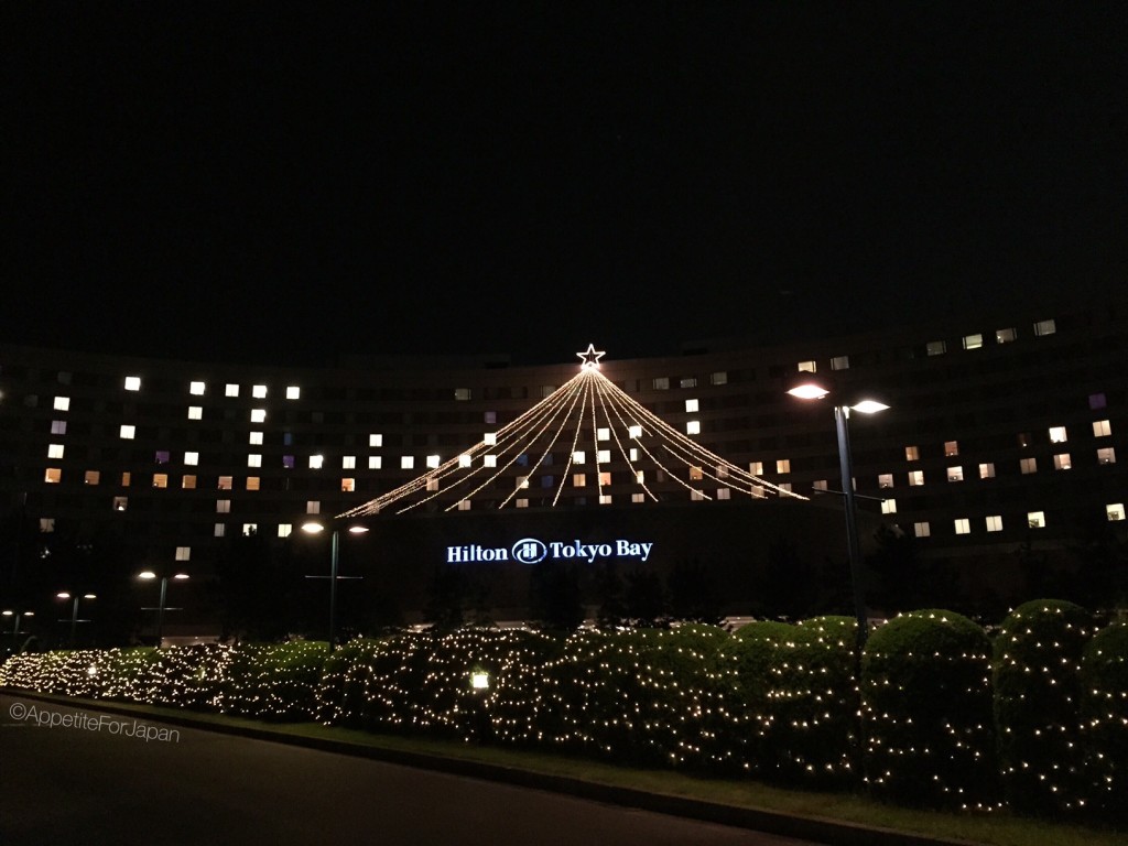 Hilton Tokyo Bay Hotel at night