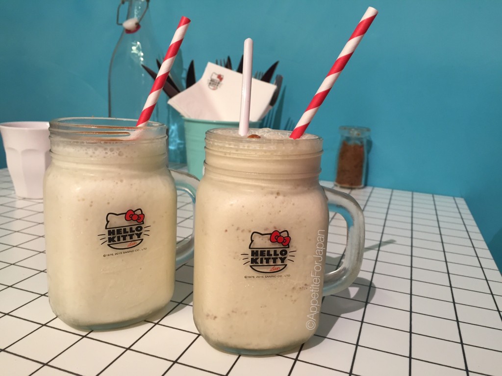 Hello Kitty Diner Australia pancake milkshake and salted preztel milkshake