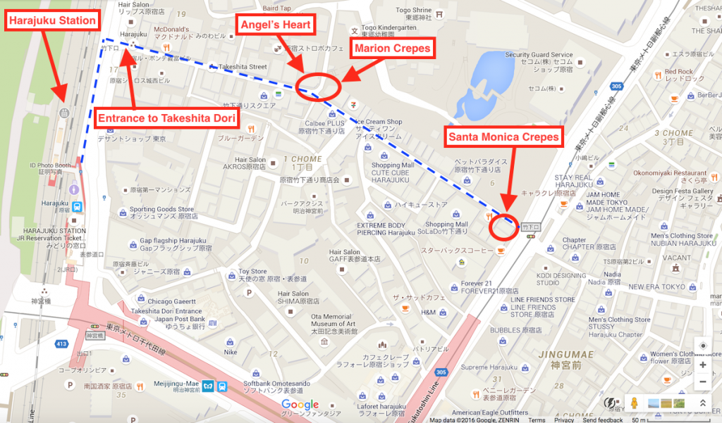 How to find crepes in Harajuku