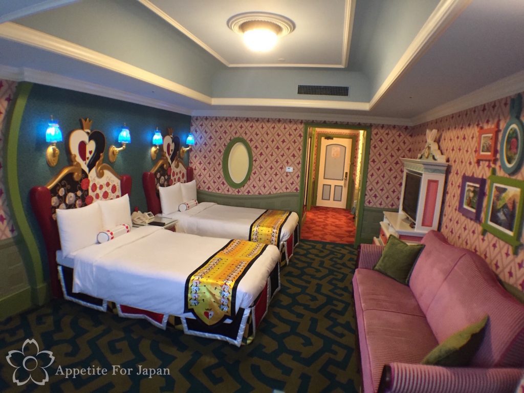 Disney character guest room Disney's Alice in Wonderland Room Tokyo Disneyland Hotel Japan