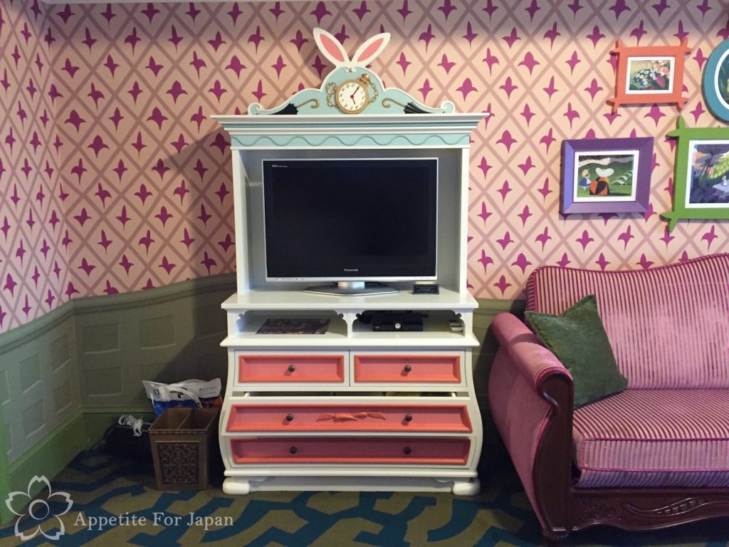 Disney character guest room Disney's Alice in Wonderland Room Tokyo Disneyland Hotel Japan