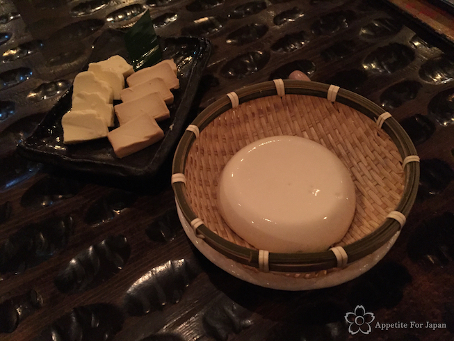 Zaru tofu and cream cheese at Gonpachi Shibuya Tokyo Japan