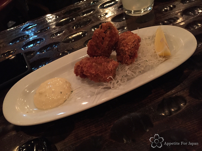 Fried oysters Gonpachi Shibuya Tokyo Japan