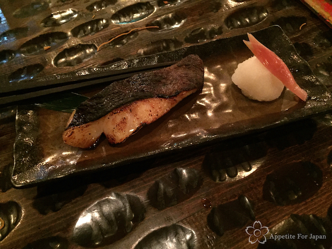 Gindara miso glazed cod Gonpachi Shibuya Tokyo Japan